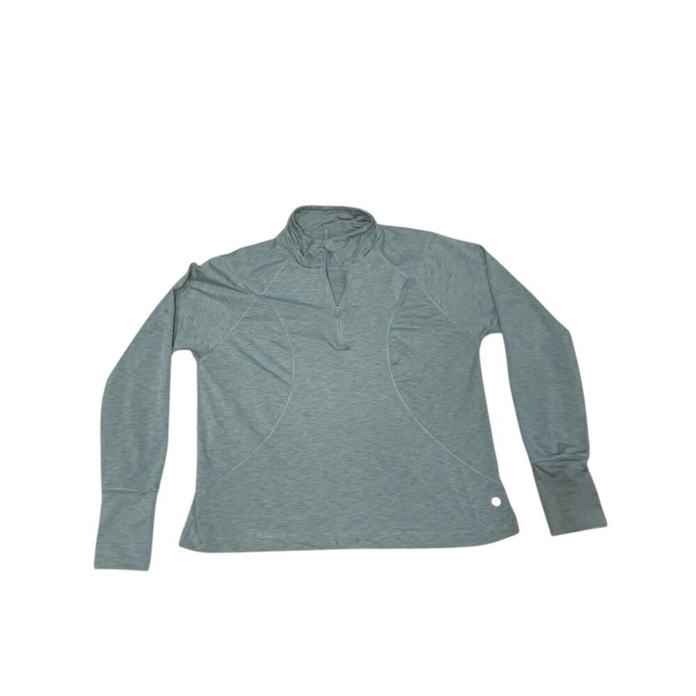 Apana Women’s M Athletic Jacket LS 1/4 Zip Heathered Green